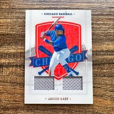 2021 Panini Chronicles Javier Baez America's Pastime Dual Swatch Relic #11 Cubs