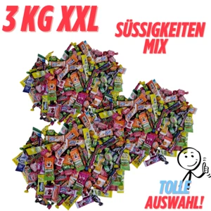 Süßigkeiten Mix XXL 3 KG - Kaustreifen, Kaubonbons, Süßwaren Mix, Geburtstage - Bild 1 von 5