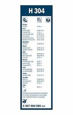 BOSCH H304  300mm Rear Wiper Blade - Single - fits Citroen Ford Nissan Vauxhall