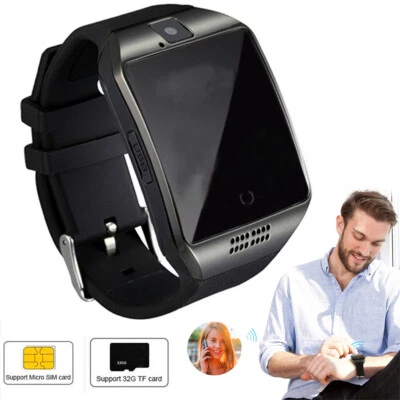 Women Men Smart Watch Unlocked GSM Phone Touch Screen for Android Cell Phones