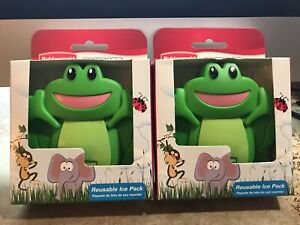 Rubbermaid Blue Ice Reusable Ice Pack for Lunch Boxes & Coolers Frog x2 NEW