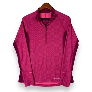 Patagonia 1/4 Cremallera Mujer Pequeña Manga Larga Todo Clima Rendimiento Rosa 24208 - Imagen 1 de 9