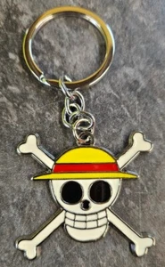 One Piece Anime Manga Strohhut Piratenlogo Luffy Zoro Metall Schlüsselring UK Verkäufer - Bild 1 von 4