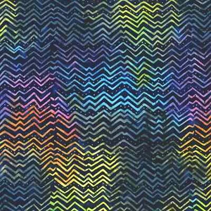 Laurel Burch Batik Menagerie Chevron Multi Bright Y2494-56 Fabric By FQ 1/4 YD - Picture 1 of 8