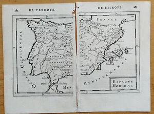 Modern Spain on 2 Sheets - Original Print Mallet - 1683 - Picture 1 of 1