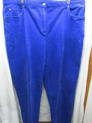 PANTALONES DE PANA MUJER RUBÍ RD CINTURA ELÁSTICA AZUL COBALTO TALLA 20W ENTREPIERNA 30" Foto 1 de 4