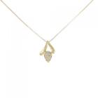 Authentic K18yg Diamond Necklace 0.10Ct  #270-003-848-5746