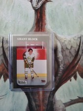1987-88 Leesley Sioux City Musketeers USHL Hockey Grant Block Card NM+