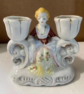 Vintage- Lady with candle holders- Made in Occupied Japan - Picture 1 of 5
