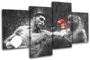 Amir Khan Grunge Boxing Sports MULTI CANVAS WALL ART Picture Print - Picture 1 of 1
