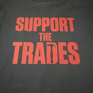 Carhartt TShirt Mens 3XL Blue Long Sleeve Workwear Loose Fit Support the Trades - Picture 1 of 14