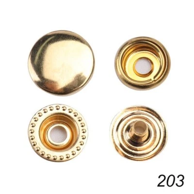 Snap Fasteners Kit Metal Button Snaps Press Studs 10mm/12mm/15mm for Leather - Image 1 of 4