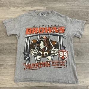 Vintage Cleveland Browns shirt YOUTH M Dawg Pound Lee Sport Don’t Open Til 99 - Picture 1 of 5