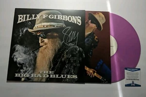 Billy Gibbons Beckett Signed Purple Vinyl Autographed ZZ Top - Picture 1 of 8