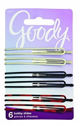 Toboganes Goody Bobby Pin, Largos, Colores Surtidos, 6 unidades, (Pack de 2) Foto 1 de 2