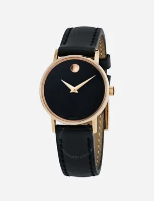 Brand New Movado Women’s Museum Classic Black Dial Rose Gold Watch 0607320 - Image 1 of 3