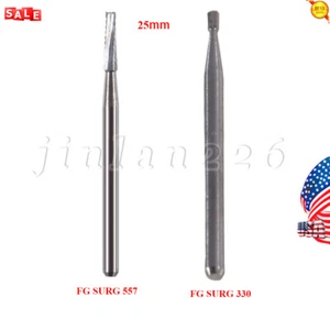 Surgical Dental Carbide Burs FG 557 / 330 25mm FG SURG Fit High Speed Handpiece - Picture 1 of 17