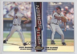 1999 Finest Split Screen Refractor Both Right & Left Tom Glavine Greg Maddux HOF