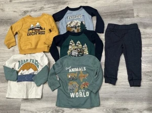 Lot of 7 Granimals Long Sleeve Shirt Hoodie Crewneck Pants Baby Toddler Boy 12m - Picture 1 of 8