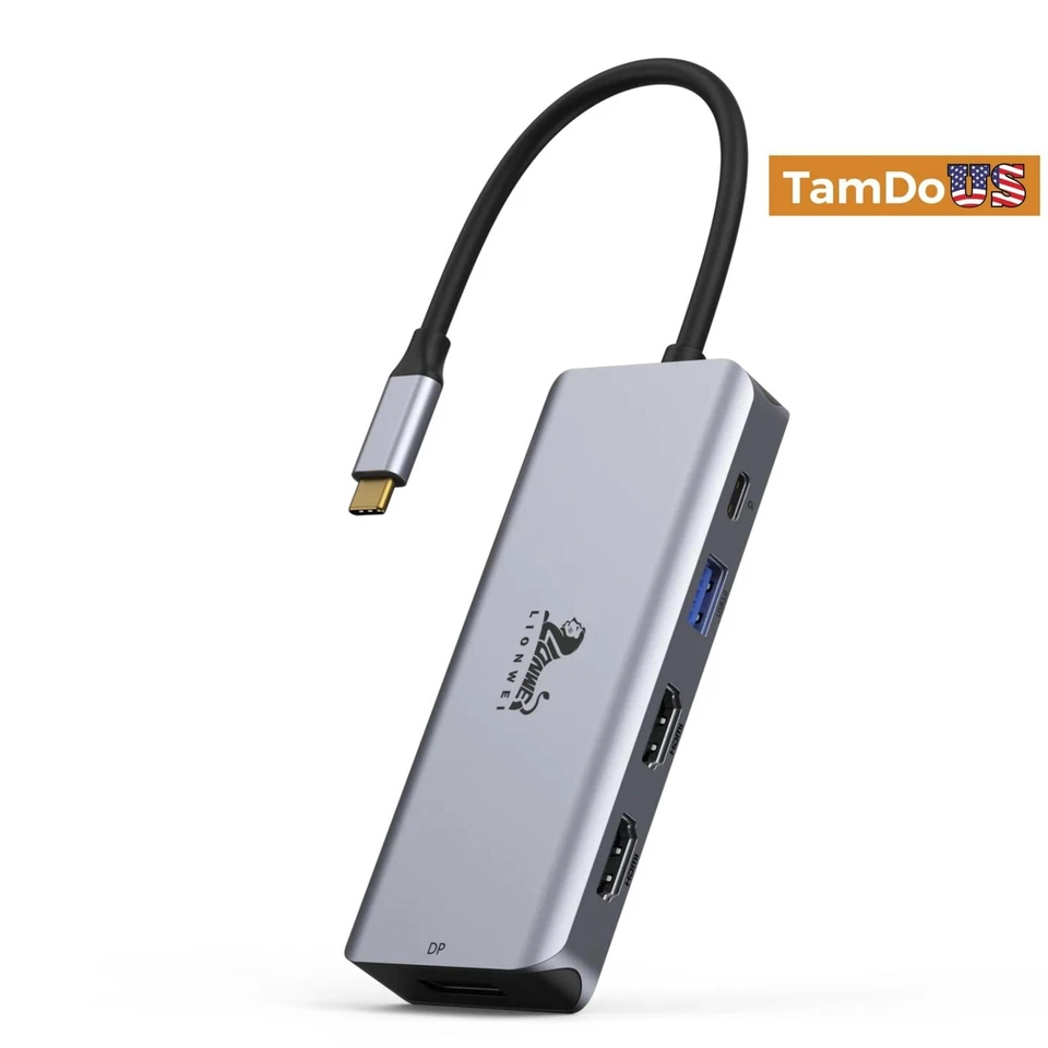 Lionwei USB C Docking Station Triple Monitor 9-IN-1 - Image 1 of 1