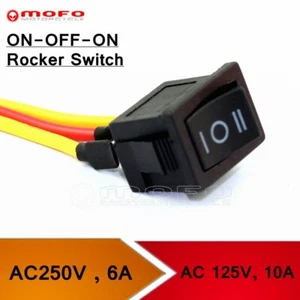 Interruptor basculante de 3 pines tipo ON-OFF-ON interruptor de botón de encendido momentáneo para Harley - Imagen 1 de 8