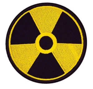 Radiation Hazard Warning Patch | Caution Nuclear Toxic Waste Pollution Logo - Picture 1 of 2