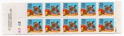 Scott #BK159 (2283c) Pheasant Booklet of 20 Stamps - MNH - Image 1 of 2