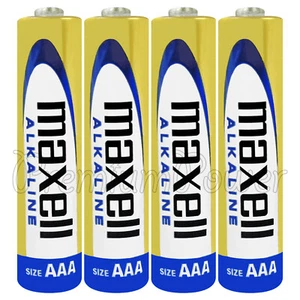 4 x piles alcalines Maxell AAA LR03 1,5 V MN2400 Micro AM4 Stilo excellent rapport qualité-prix - Photo 1/1