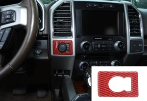 Four Wheel Drive Switch Button Knob Cover Trim For Ford F150 15+Red Carbon Fiber - Picture 1 of 7