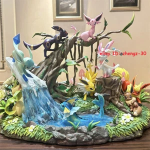 EEVEE FAMILY Figura Statua Dipinta Anime PVC Modello Collezionismo Scatola Regalo Giocattoli - Foto 1 di 5