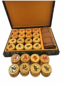 Ajedrez chino, xiang qi, madera dorada Phoebe madera amarilla. Lee Jin-Si-Nan金丝楠木象棋 - Imagen 1 de 17
