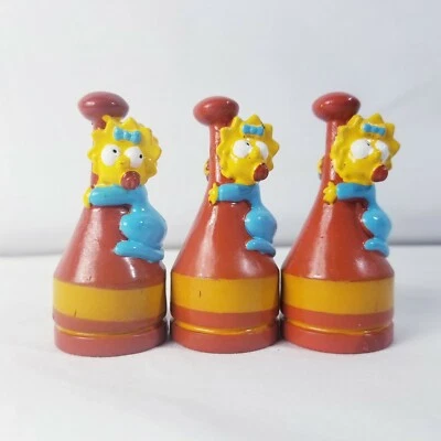 The Simpsons Chess Game Maggie as Red Pawn Replacement Piece Figure Lot of 3 - Image 1 of 3
