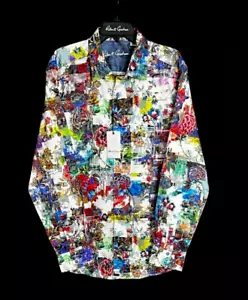 Robert Graham CADE Patchwork $238 2XL Classic Fit NEW NWT FREESHIP! XXL - Picture 1 of 6