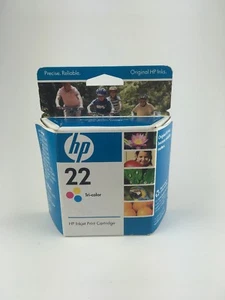 GENUINE NEW HP 22 (C9352AN) Ink Cartridge Tri-Color New Sealed In Box Exp 08/09 - Picture 1 of 5