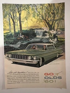 Vtg 1960s AD, Oldsmobile Super 88 Holiday Sports Sedan, General Motors Corp - Picture 1 of 3