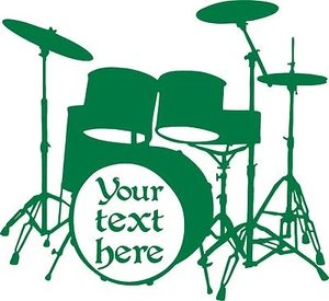 Drums Music Rock Band Drummer Musician Car Truck Window Vinyl Decal Sticker - Picture 1 of 4
