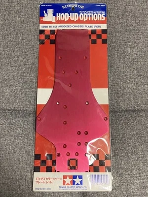 TAMIYA TR-15T Colored Chassis Plate Red OP-180 53180 New RC Car Parts - Image 1 of 4