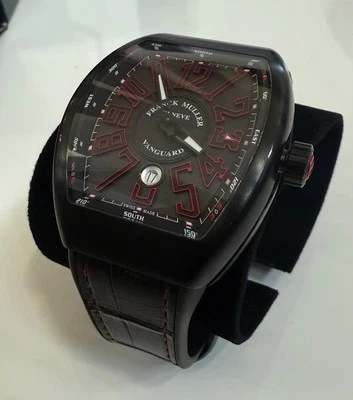 Reloj Automático Suizo Franck Muller Hombre 45SCBLKBLKRED 'Vanguard' Titanio Foto 1 de 4