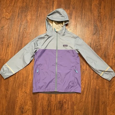 Patagonia Purple Full Zip Color Block Sz L 12 Nylon Polyamide Slick - Image 1 of 4