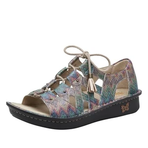 Alegria Leather Adjustable Backstrap Sandals Lula Wonder Valerie Woven Butterfly - Picture 1 of 2