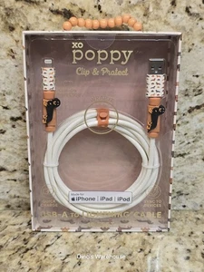 XO Poppy Dachshund USB-A To Apple Port  Fast Charging Cable 10 Feet Clip Protect - Picture 1 of 5