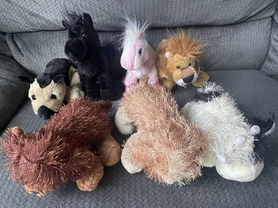 Webkinz Lot of 7 Plush Stuffed Animals No Codes Ganz- Horse, Cow, Dogs, Lion Etc - Image 1 of 4