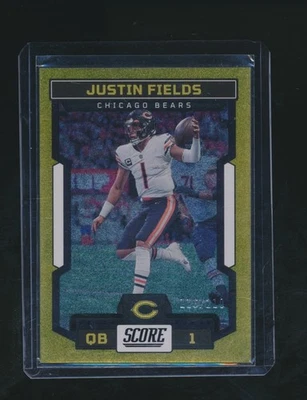 JUSTIN FIELDS 2023 SCORE GOLD GLITTER PARALLEL 116/210 #99 - Image 1 of 2