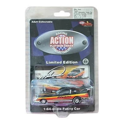 Mike Dunn Pisano 1992 Oldsmobile coche divertido acción platino escala 1:64 fundido a presión Foto 1 de 2