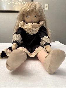 VTG 21" Rag doll by Pauline Bjonness Jacobsen Hand Painted Face Complete - Picture 1 of 5