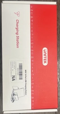 Unitek Multi Charging Station, Black 60W 10-Port USB Y-2190-BK - Image 1 of 3