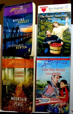 Lot Of 4 - Love Inspired Inspirational Romance Paperback Books - Very Good Cond - Image 1 of 4
