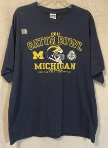 NWOT University of Michigan 2011 Gator Bowl Shirt Blue Size XL - Picture 1 of 8