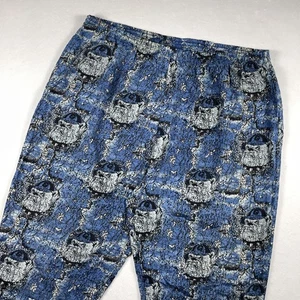 Vintage 90s Georgetown Hoyas Pants XL Blue NCAA Basketball Bulldog AOP Baggy Nylon - Bild 1 von 12