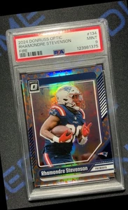 Panini Donruss Optic Rhamondre Stevenson Fire #134 2024 PSA 9 Patriots como nuevo - Imagen 1 de 2